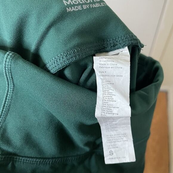 Fabletics trinity green scuba ankle zip high waist side pocket leggings small - Picture 7 of 8